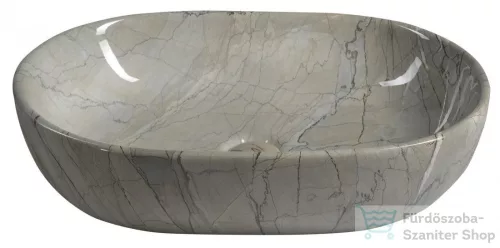 Sapho DALMA kerámiamosdó, 59x42x14cm, szürke márvány (MM413)