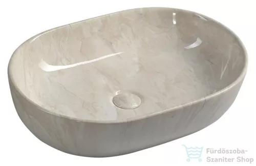 Sapho DALMA kerámiamosdó, 59x42x14cm, bézs márvány (MM427)