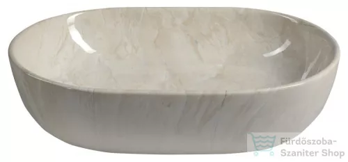 Sapho DALMA kerámiamosdó, 59x42x14cm, bézs márvány (MM427)