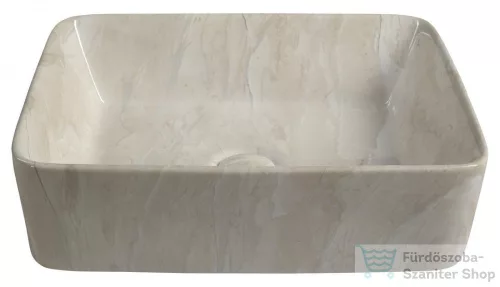 Sapho DALMA kerámiamosdó, 48x38x13cm, bézs márvány (MM527)