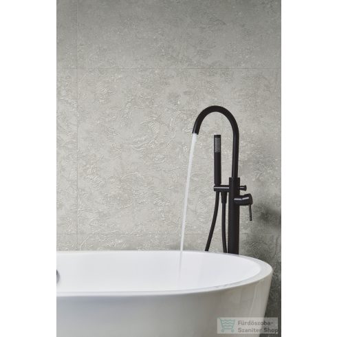 Marazzi Mystone Berici Cenere Decoro Flora Rett.60x120 cm-es padlólap,MMCR