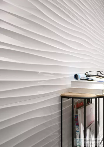 Marazzi Essenziale Wave 3D Lucido 40x120 cm-es fali csempe MMFM