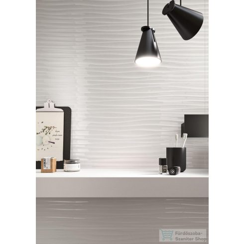 Marazzi Essenziale Wave 3D Lucido 40x120 cm-es fali csempe MMFM