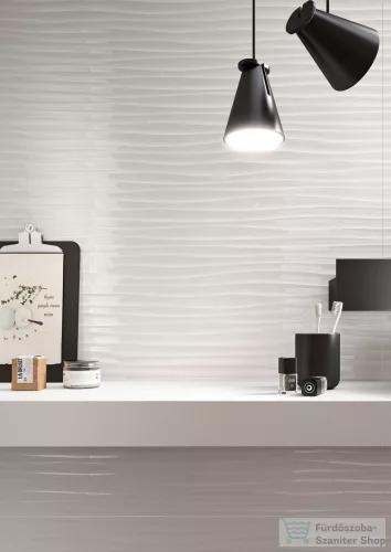 Marazzi Essenziale Wave 3D Lucido 40x120 cm-es fali csempe MMFM