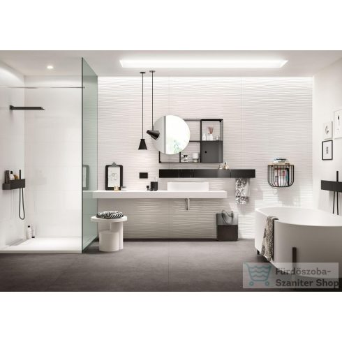Marazzi Essenziale Wave 3D Lucido 40x120 cm-es fali csempe MMFM