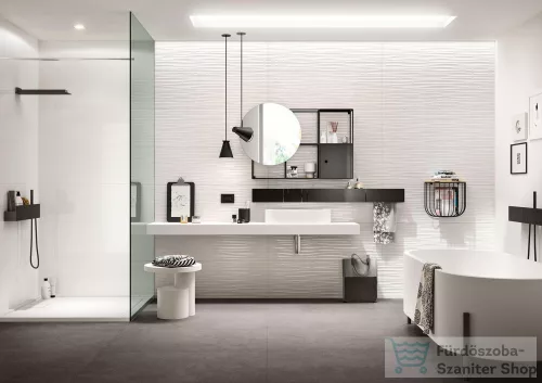 Marazzi Essenziale Wave 3D Lucido 40x120 cm-es fali csempe MMFM