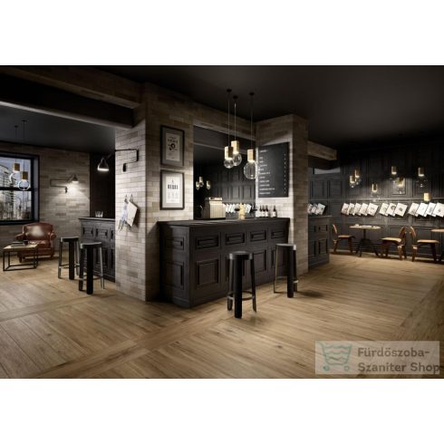 Marazzi Treverktrend Rovere Scuro Rett. 37,5x150 cm-es padlólap MMJ3