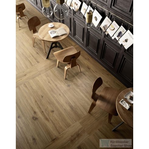 Marazzi Treverktrend Rovere Scuro Rett. 37,5x150 cm-es padlólap MMJ3