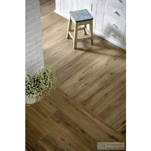 Marazzi Treverktrend Rovere Scuro Rett. 25x150 cm-es padlólap MMJ7