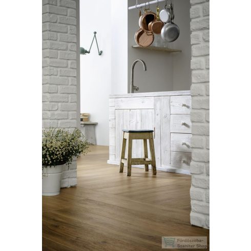 Marazzi Treverktrend Rovere Scuro Rett. 25x150 cm-es padlólap MMJ7