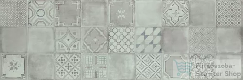 Marazzi Materika Decoro Grigio Digitale 40x120 cm-es fali csempe MMJY
