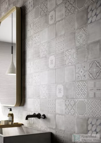 Marazzi Materika Decoro Grigio Digitale 40x120 cm-es fali csempe MMJY
