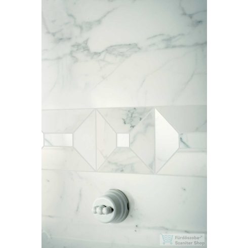 Marazzi Allmarble Statuario Listone 3D Lux 15x30 cm-es dekorcsempe MMR5