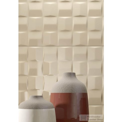 Marazzi Pottery Cube 3d Champagne 25x76 cm-es fali csempe MMUZ