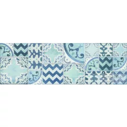 Marazzi Pottery Decoro Azulejo 25x76 fali csempe MMV4