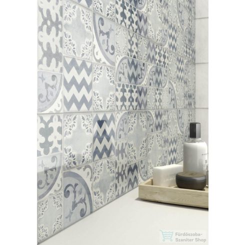 Marazzi Pottery Decoro Azulejo 25x76 fali csempe MMV4