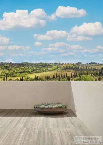 Marazzi Mystone Travertino20 Silver Strutturato Rett.60x120 cm-es padlólap,MN3T