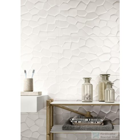 Marazzi Color Code Str Deco Bianco 3D Satinato 30x60 cm-es fali csempe MNYH