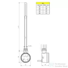 Sapho MOA elektromos termosztátos fűtőpatron, Bluetooth kapcsolattal, 200W, fekete (MOA-B-200)