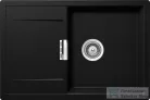 Schock Mono D-100 CRISTADUR® Puro 765 x 510 mm, gránit kompozit konyhai mosogató, intenzív fekete MOND100PURO