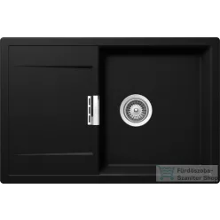  Schock Mono D-100 CRISTADUR® Puro 765 x 510 mm, gránit kompozit konyhai mosogató, intenzív fekete MOND100PURO