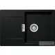 Schock Mono D-100 CRISTADUR® Puro 765 x 510 mm, gránit kompozit konyhai mosogató, intenzív fekete MOND100PURO