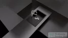 Schock Mono D-100 CRISTADUR® Puro 765 x 510 mm, gránit kompozit konyhai mosogató, intenzív fekete MOND100PURO