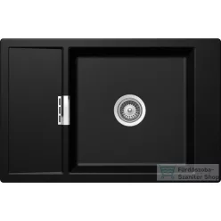   Schock Mono D-100XS CRISTADUR® Magma 780 x 510 mm, gránit kompozit konyhai mosogató, metalizált fekete MOND100XPURO