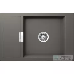   Schock Mono D-100XS CRISTADUR® Silverstone 780 x 510 mm, gránit kompozit konyhai mosogató, sötétszürke MOND100XSILV
