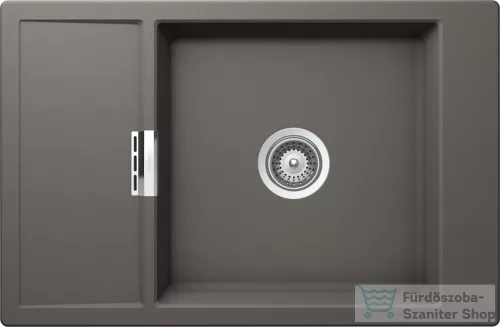 Schock Mono D-100XS CRISTADUR® Silverstone 780 x 510 mm, gránit kompozit konyhai mosogató, sötétszürke MOND100XSILV