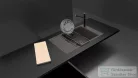 Schock Mono D-100XS CRISTADUR® Silverstone 780 x 510 mm, gránit kompozit konyhai mosogató, sötétszürke MOND100XSILV