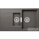 Schock Mono D-150 CRISTADUR® Silverstone 860 x 510 mm, gránit kompozit konyhai mosogató, sötétszürke MOND150STON