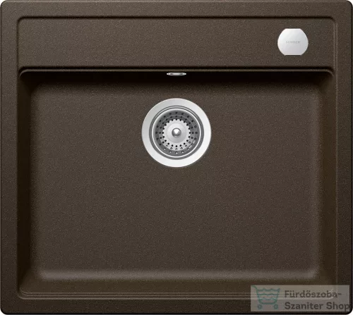 Schock Mono N-100 CRISTADUR® Bronze 570 x 510 mm, gránit kompozit konyhai mosogató, bronzbarna MONN100BRONSA