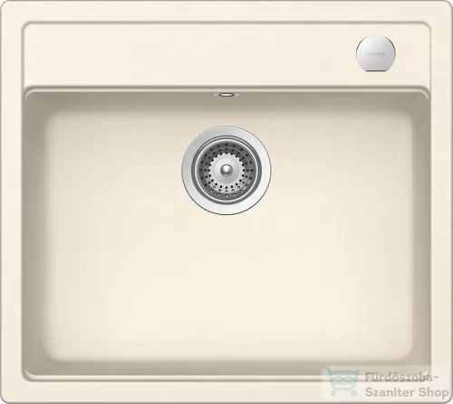 Schock Mono N-100 CRISTADUR® Magnolia 570 x 510 mm, gránit kompozit konyhai mosogató, krémfehér MONN100MAGNSA