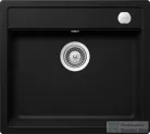Schock Mono N-100 CRISTADUR® Puro 570 x 510 mm, gránit kompozit konyhai mosogató, intenzív fekete MONN100PUROSA