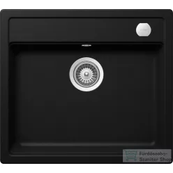   Schock Mono N-100 CRISTADUR® Puro 570 x 510 mm, gránit kompozit konyhai mosogató, intenzív fekete MONN100PUROSA