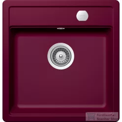   Schock Mono N-100S CRISTADUR® Berry 490 x 510 mm, gránit kompozit konyhai mosogató, bogyószín MONN100SBERRSA