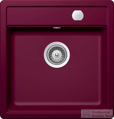 Schock Mono N-100S CRISTADUR® Berry 490 x 510 mm, gránit kompozit konyhai mosogató, bogyószín MONN100SBERRSA