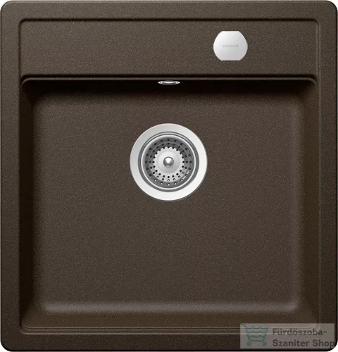 Schock Mono N-100S CRISTADUR® Bronze 490 x 510 mm, gránit kompozit konyhai mosogató, bronzbarna MONN100SBRONSA