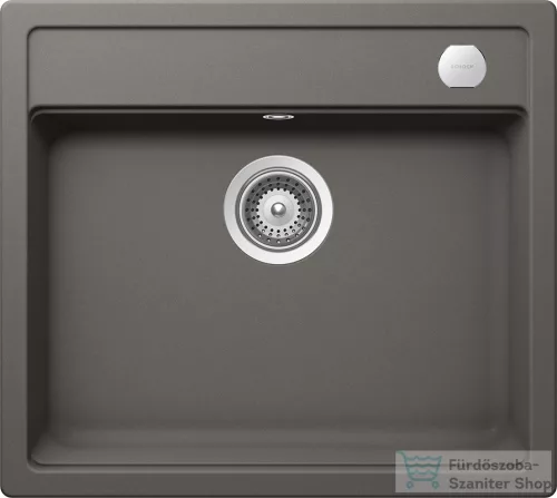Schock Mono N-100 CRISTADUR® Silverstone 570 x 510 mm, gránit kompozit konyhai mosogató, sötétszürke MONN100SILVSA