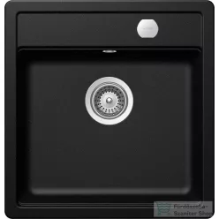  Schock Mono N-100S CRISTADUR® Magma 490 x 510 mm, gránit kompozit konyhai mosogató, metalizált fekete MONN100SMAGMSA