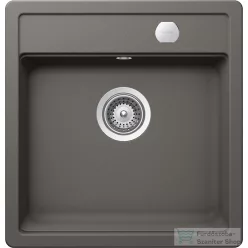   Schock Mono N-100S CRISTADUR® Silverstone 490 x 510 mm, gránit kompozit konyhai mosogató, sötétszürke MONN100SSILVSA