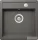 Schock Mono N-100S CRISTADUR® Silverstone 490 x 510 mm, gránit kompozit konyhai mosogató, sötétszürke MONN100SSILVSA