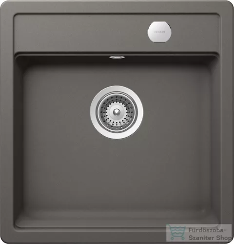 Schock Mono N-100S CRISTADUR® Silverstone 490 x 510 mm, gránit kompozit konyhai mosogató, sötétszürke MONN100SSILVSA