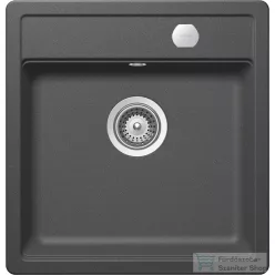   Schock Mono N-100S CRISTADUR® Stone 490 x 510 mm, gránit kompozit konyhai mosogató, palaszürke MONN100SSTONSA
