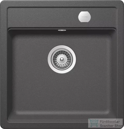 Schock Mono N-100S CRISTADUR® Stone 490 x 510 mm, gránit kompozit konyhai mosogató, palaszürke MONN100SSTONSA