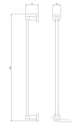Omnires MODERN PROJEKT 40 cm-es törölközőtartó, króm MP60214CR