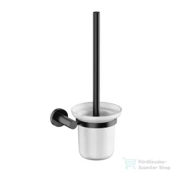   Omnires MODERN PROJEKT fali WC kefe, matt üveg tartóval, szálcsiszolt antracit MP60620AT