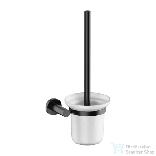 Omnires MODERN PROJEKT fali WC kefe, matt üveg tartóval, szálcsiszolt antracit MP60620AT