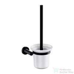   Omnires MODERN PROJEKT fali WC kefe, matt üveg tartóval, matt fekete MP60620BL